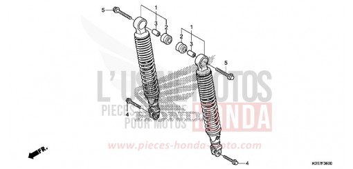 COUSSIN ARRIERE SH125DD de 2013